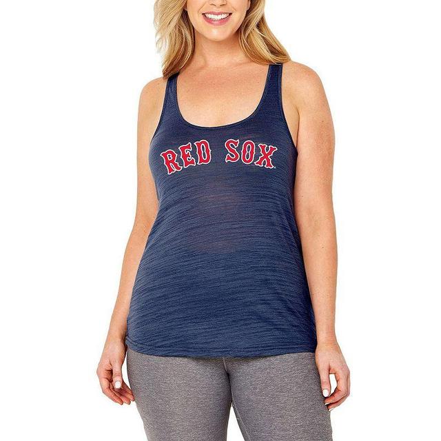 Womens Soft as a Grape Boston Red Sox Plus Size Swing for the Fences Racerback Tank Top Blue Product Image