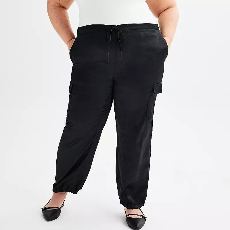 Plus Size Rachel Roy Soft Cargo Pants, Womens Product Image