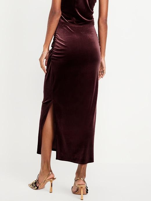 Velvet Maxi Skirt Product Image