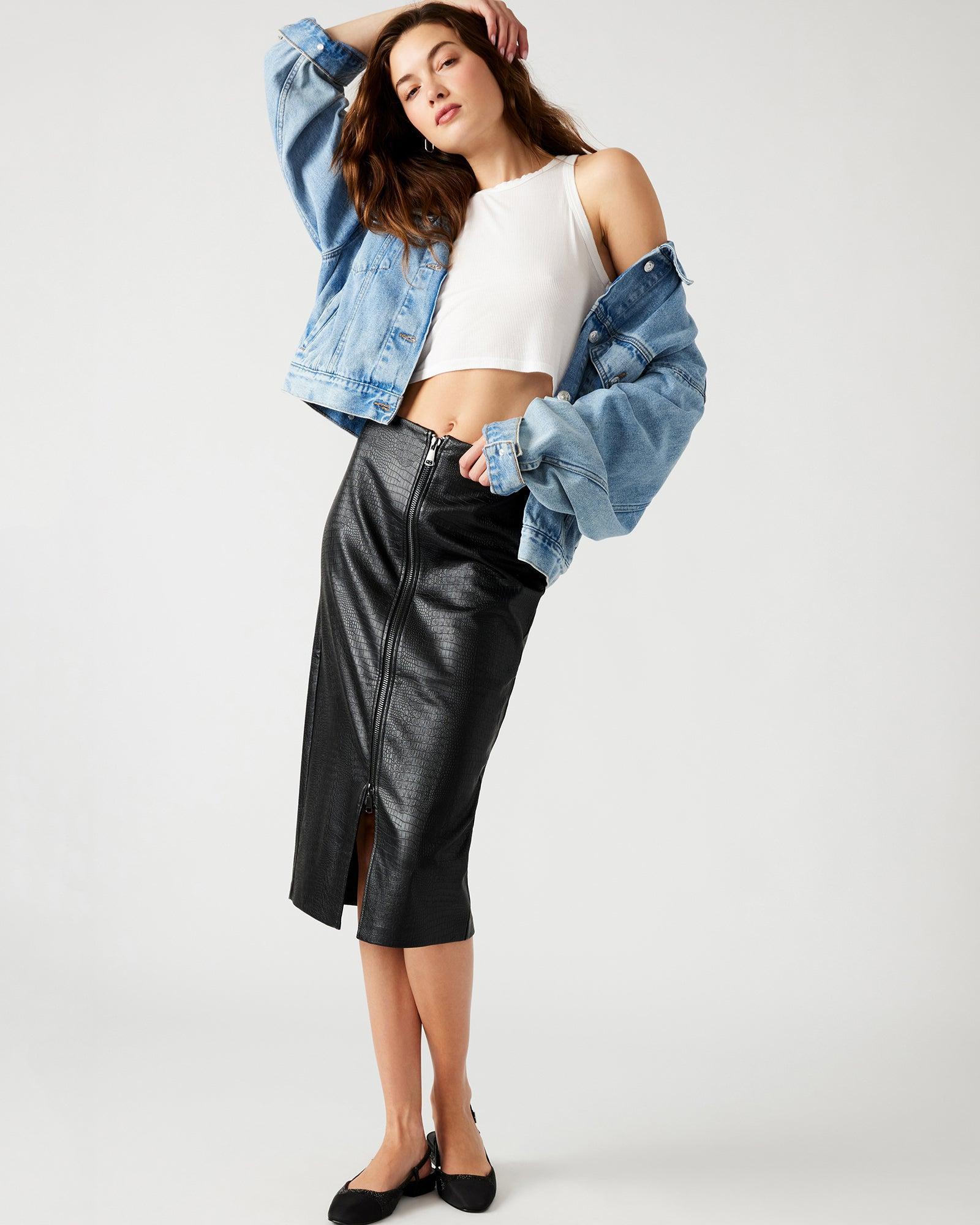 HAYES MIDI SKIRT BLACK Female Product Image