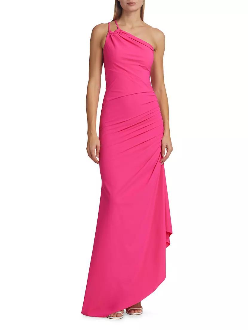 Abertma Ruched One-Shoulder Gown Product Image