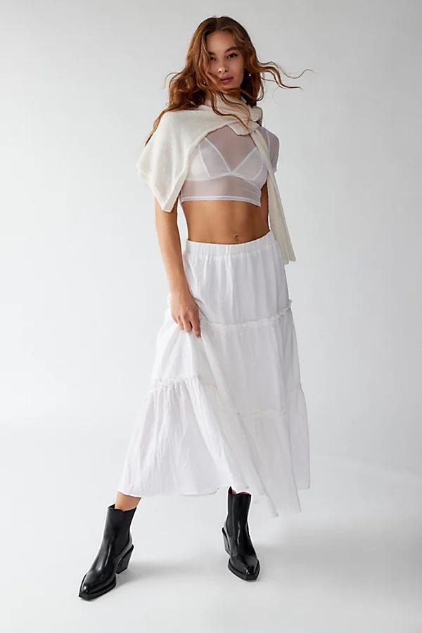 Urban Renewal Remnants Crepe Tiered Midi Skirt Womens at Urban Outfitters Product Image