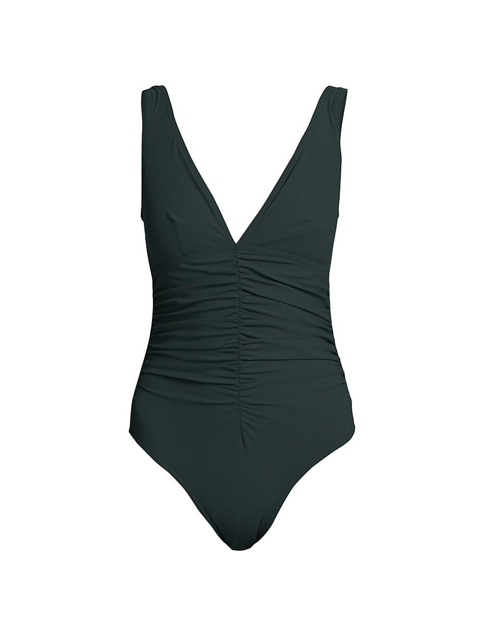 Womens One-Piece Ruched-Center Swimsuit Product Image