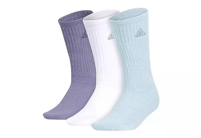 Adidas Womens Cozy Cushioned Comfort Crew Socks 3 Pairs Product Image