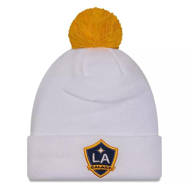 Mens New Era LA Galaxy Jersey Hook Cuff Knit Hat with Pom Product Image