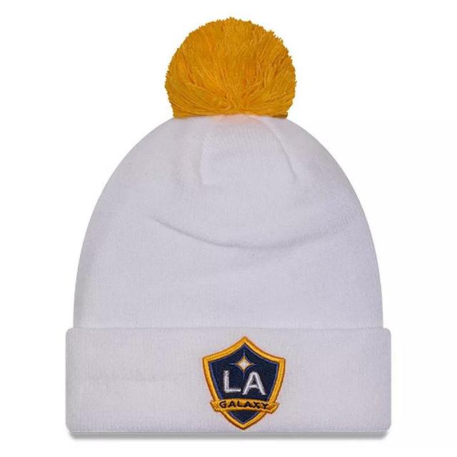 Mens New Era LA Galaxy Jersey Hook Cuff Knit Hat with Pom Product Image