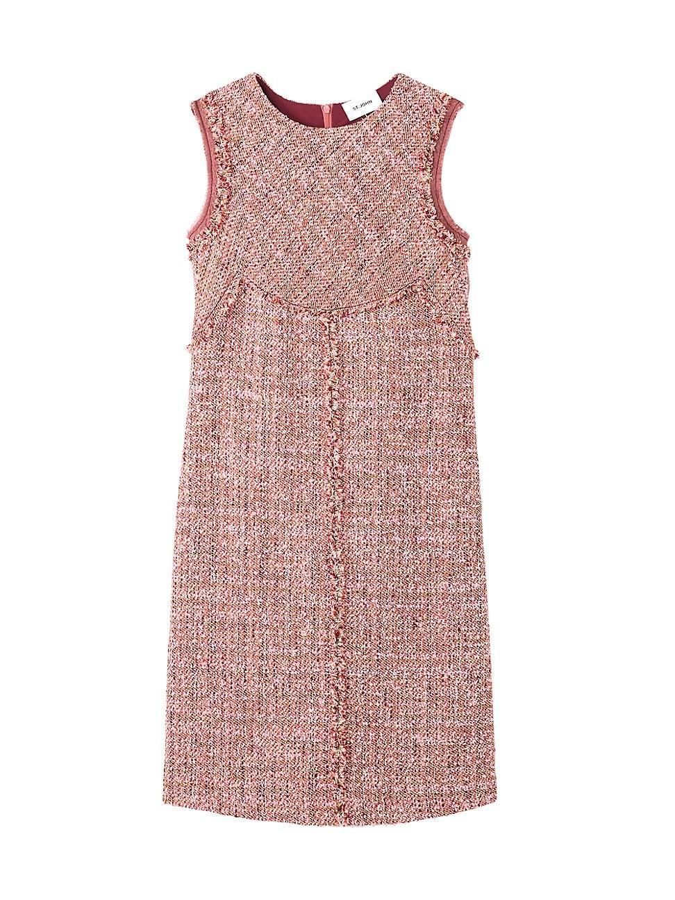 St. John Collection Sleeveless Tweed Sheath Dress Product Image