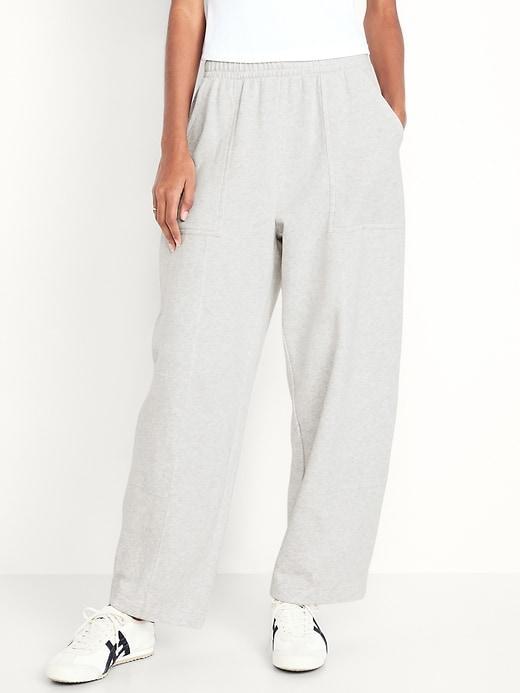 Extra High-Waisted SoComfy Seamed Barrel-Leg Sweatpants Product Image