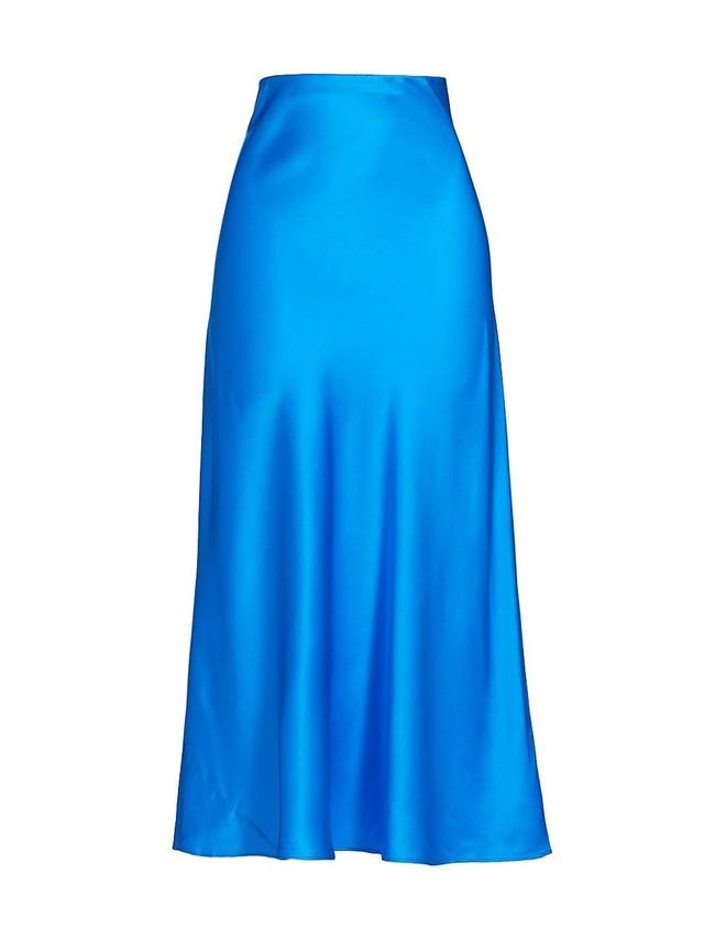 Womens Silk Bias-Cut Midi-Skirt Product Image