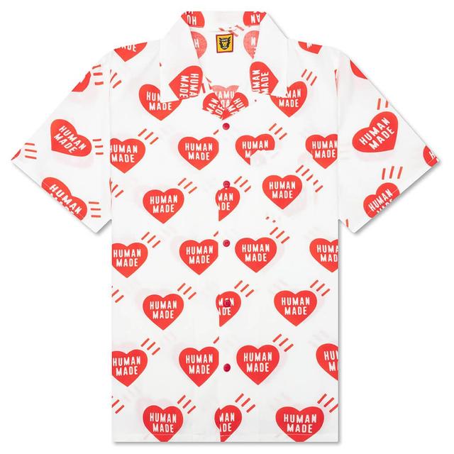 Heart Aloha Shirt - White Male Product Image