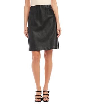 Karen Kane Faux Leather A-Line Skirt Product Image