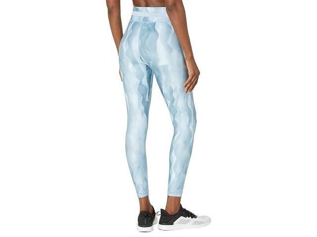 Sweaty Betty All Day Wrap Waist 7/8 Leggings (Blue Vintage Wave Print) Women's Casual Pants Product Image