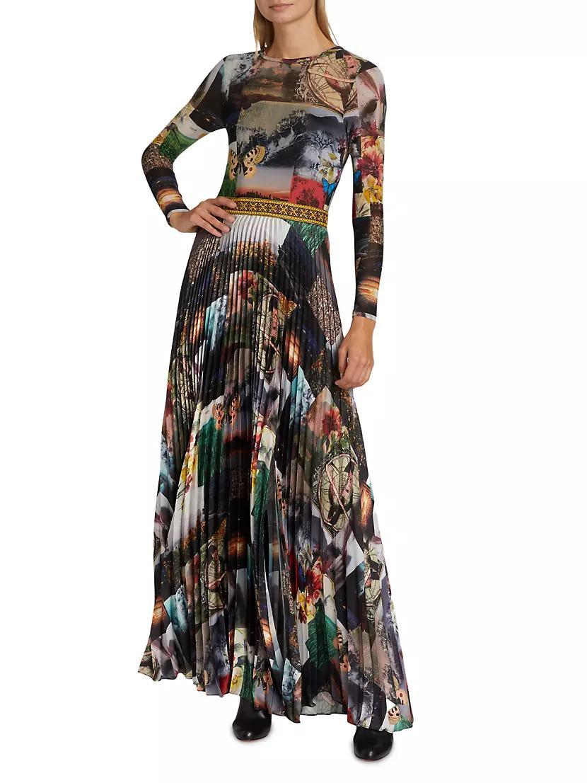 Ivey Sunburst Pleated Maxi Dress Product Image