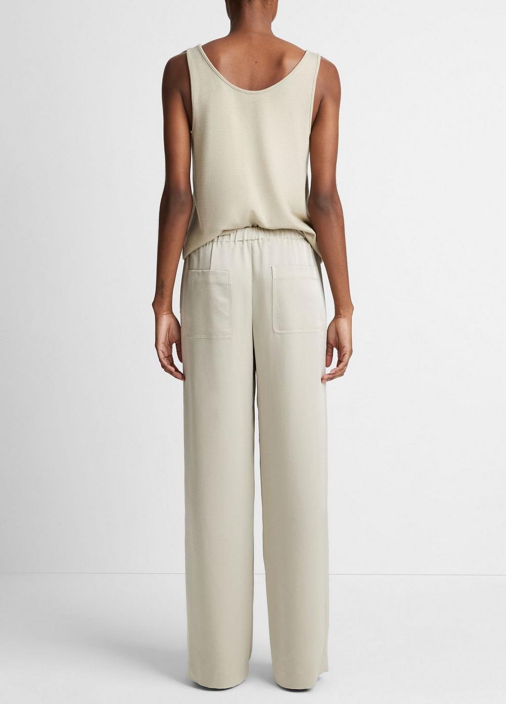 Shiny Wide-Leg Pull-On Pant Product Image