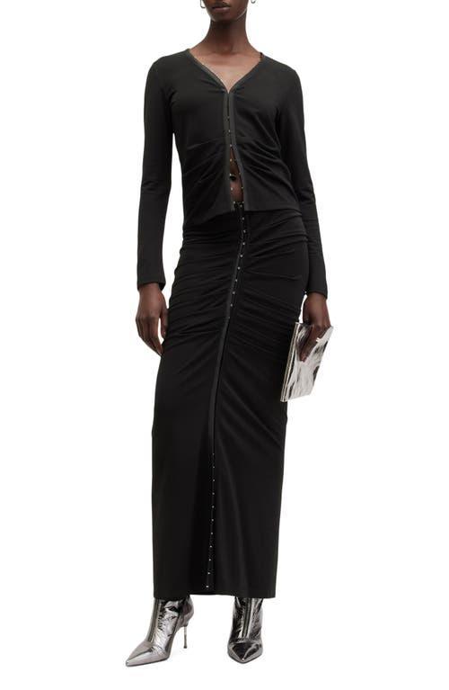 Cadell Gathered Maxi Skirt In Black Product Image