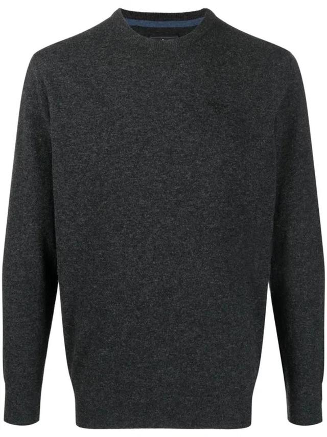 Crew Neck Wool Jumper In Grey Product Image