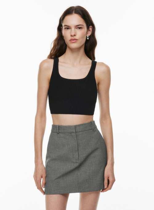 sculpt knit squareneck cropped tank Product Image