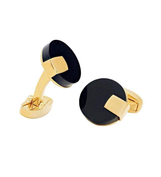 Mens Onyx Disc Cufflinks Product Image