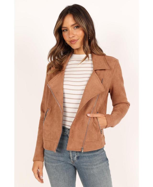 Petal and Pup Womens Spencer Faux Suede Moto Jacket Product Image