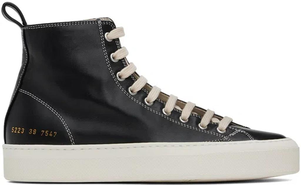 COMMON PROJECTS Black Tournament High Sneakers In Blue Product Image