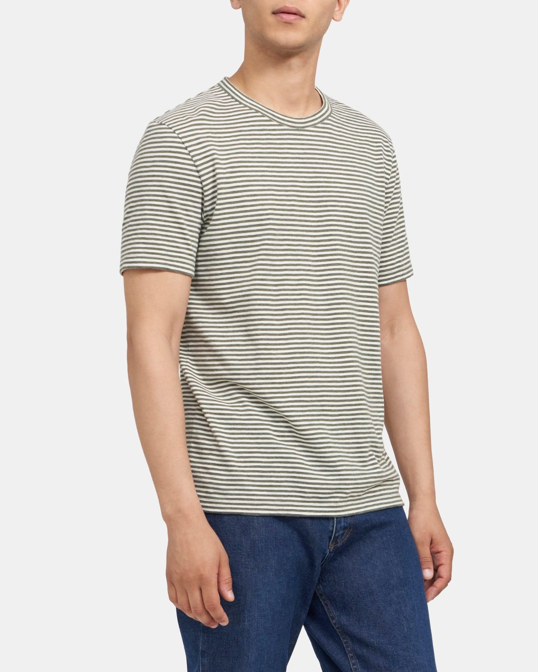 Crewneck Tee in Striped Cotton Product Image