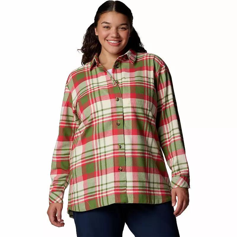 Columbia Womens Holly Hideaway Flannel Shirt - Plus Size- Product Image