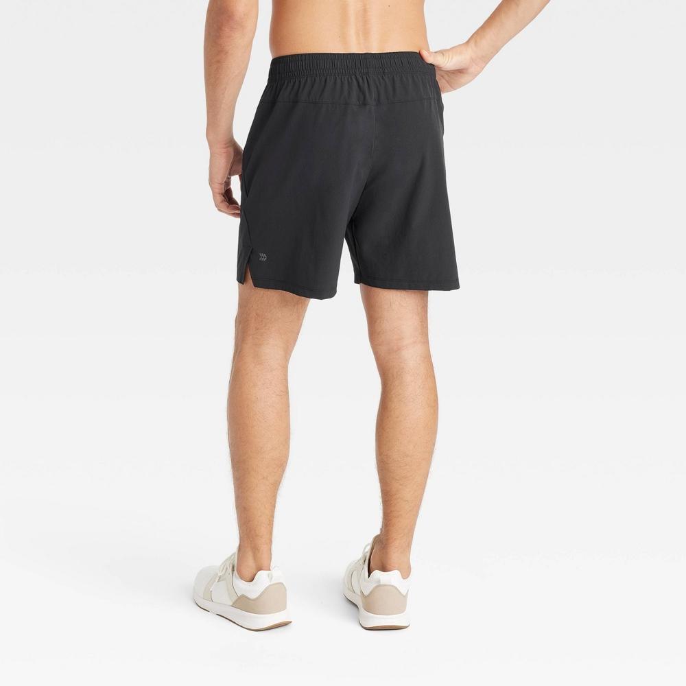 Mens Stretch Woven Shorts 7 - All In Motion Black Solid XXL Product Image