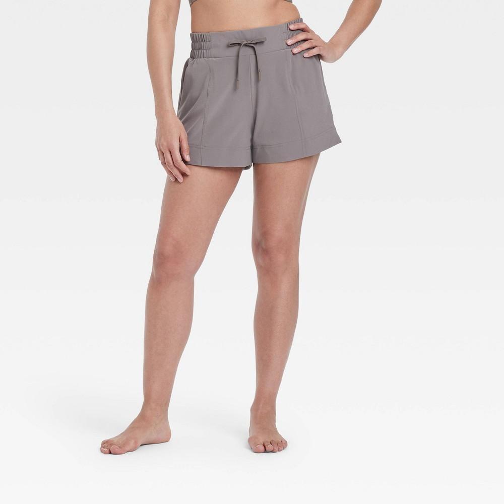 Womens Active Light Mid-Rise Shorts 4 - All In Motion Taupe XL Product Image