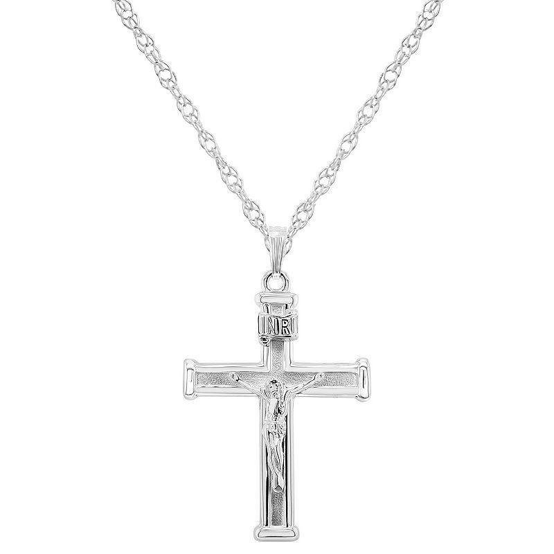 Sterling Silver Crucifix Cross Pendant, Womens Product Image