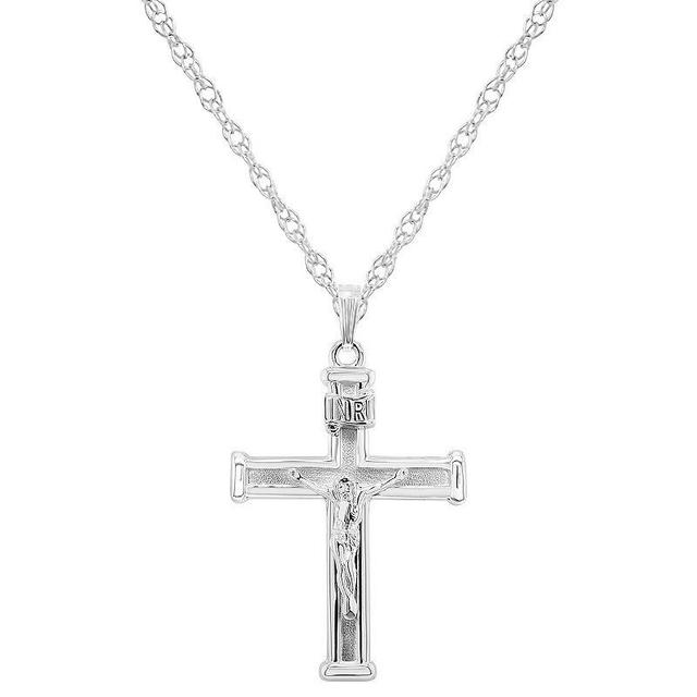 Sterling Silver Crucifix Cross Pendant, Womens Product Image