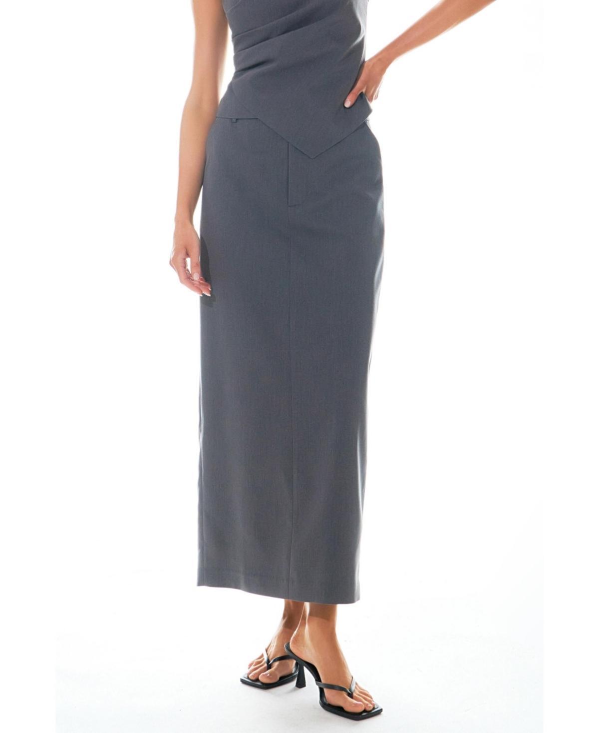 Grey Lab Womens Mid-Waisted Maxi Skirt product image