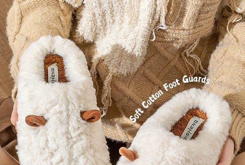 Ear Accent Fleece Home Slippers product image