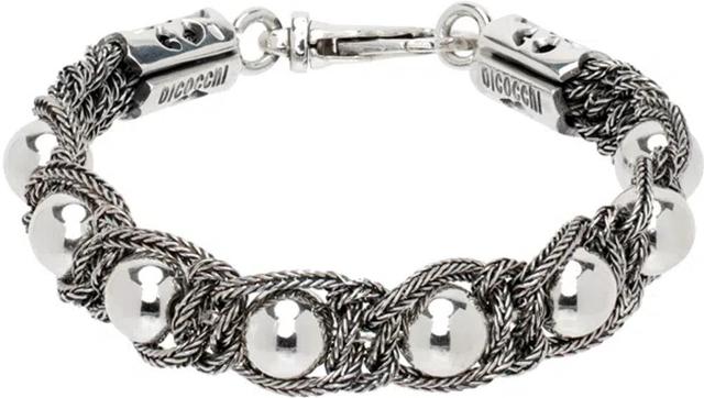 EMANUELE BICOCCHI Silver Shamballa Beaded Bracelet Product Image