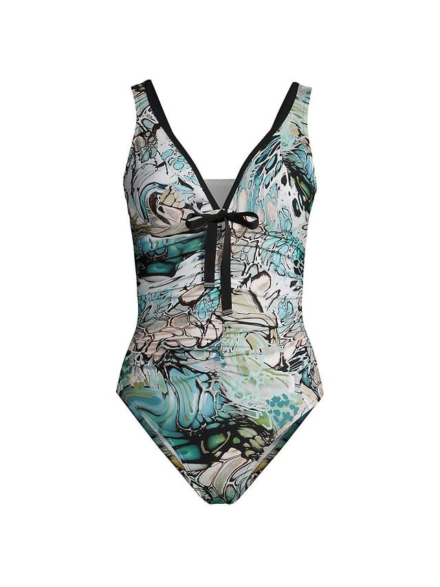 Womens Printed One-Piece Swimsuit Product Image