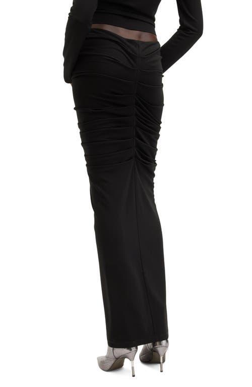 Cadell Gathered Maxi Skirt In Black Product Image