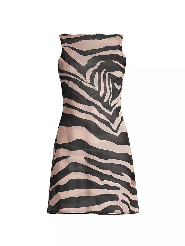 Zebra Mesh Minidress Product Image