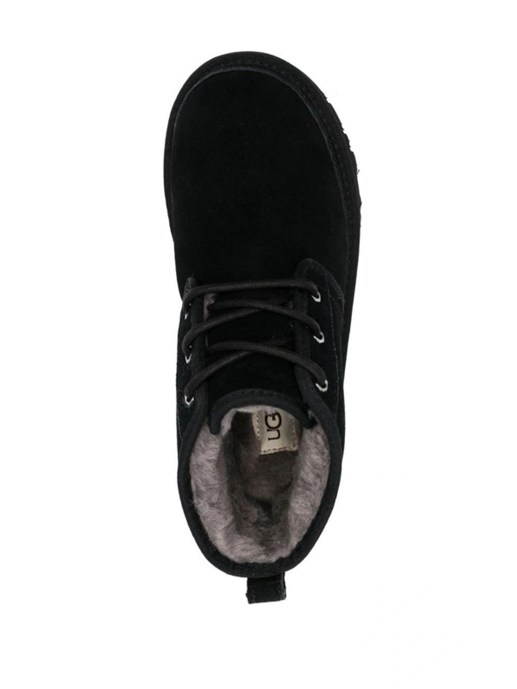 UGG Neumel Logo-debossed Suede Chukka Boots In Black Product Image