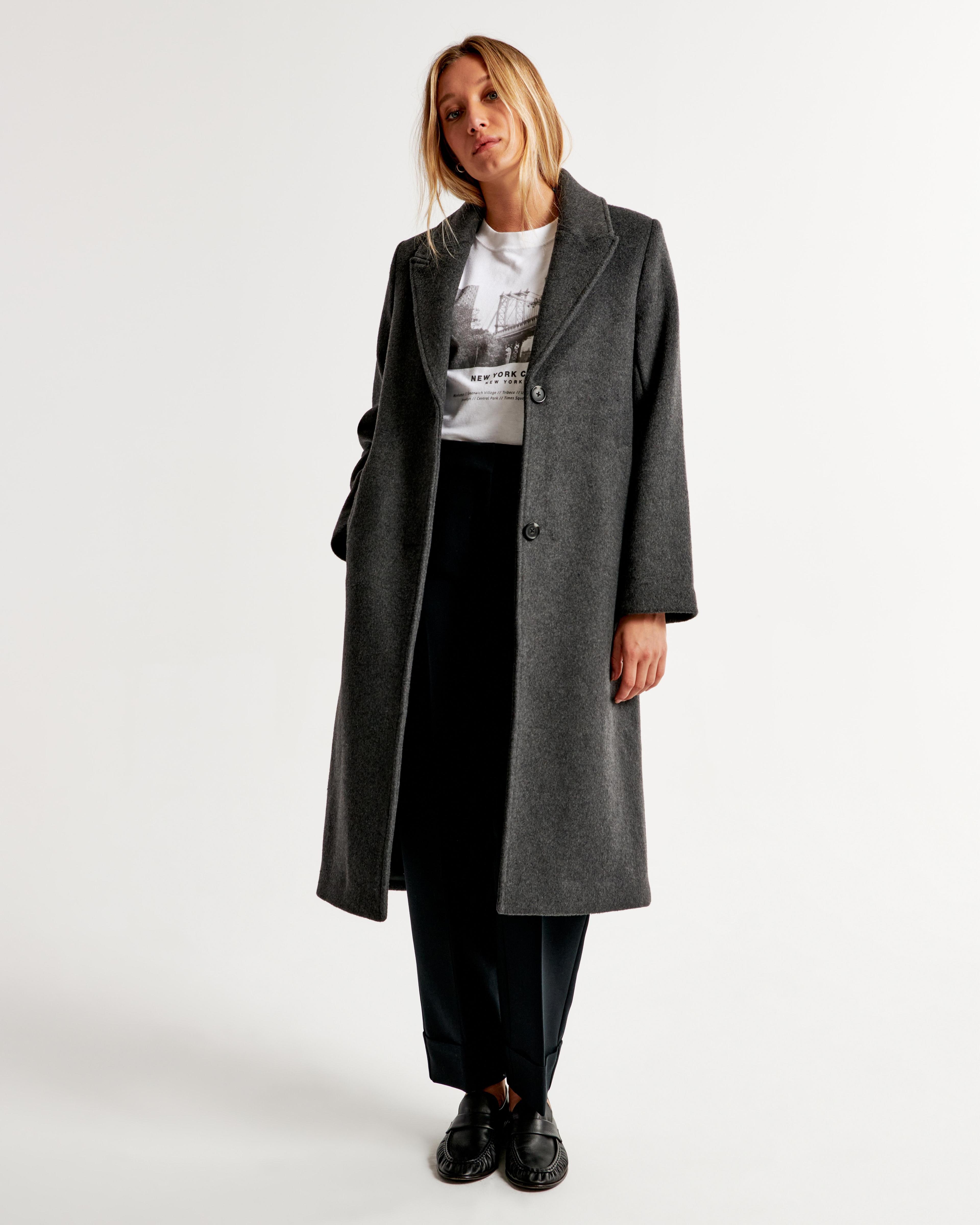 Wool-Blend Tailored Topcoat Product Image