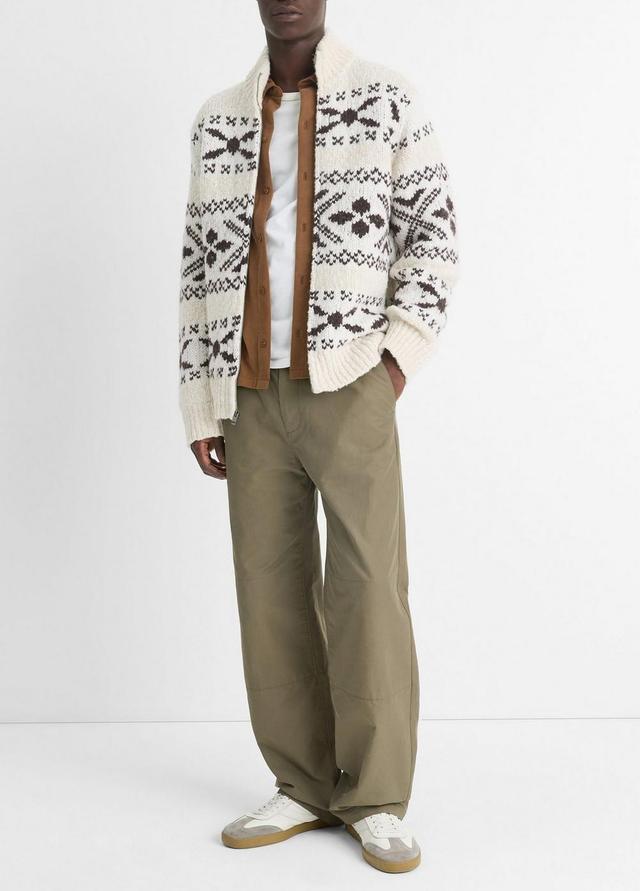 Fair Isle Wool-Blend Full-Zip Sweater Product Image