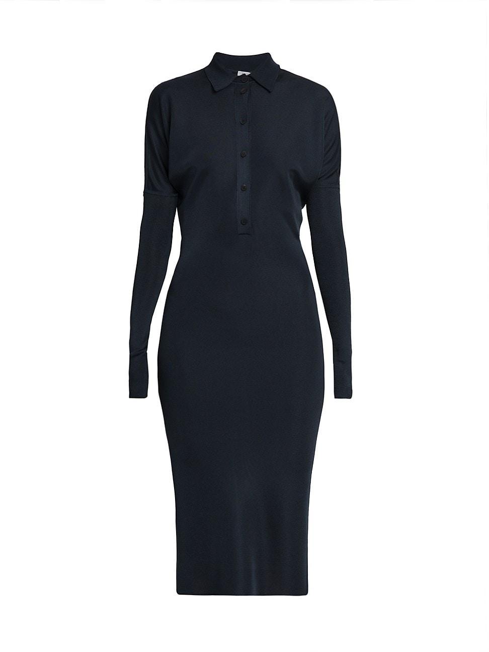 Womens Tech Knit Polo Midi-Dress Product Image