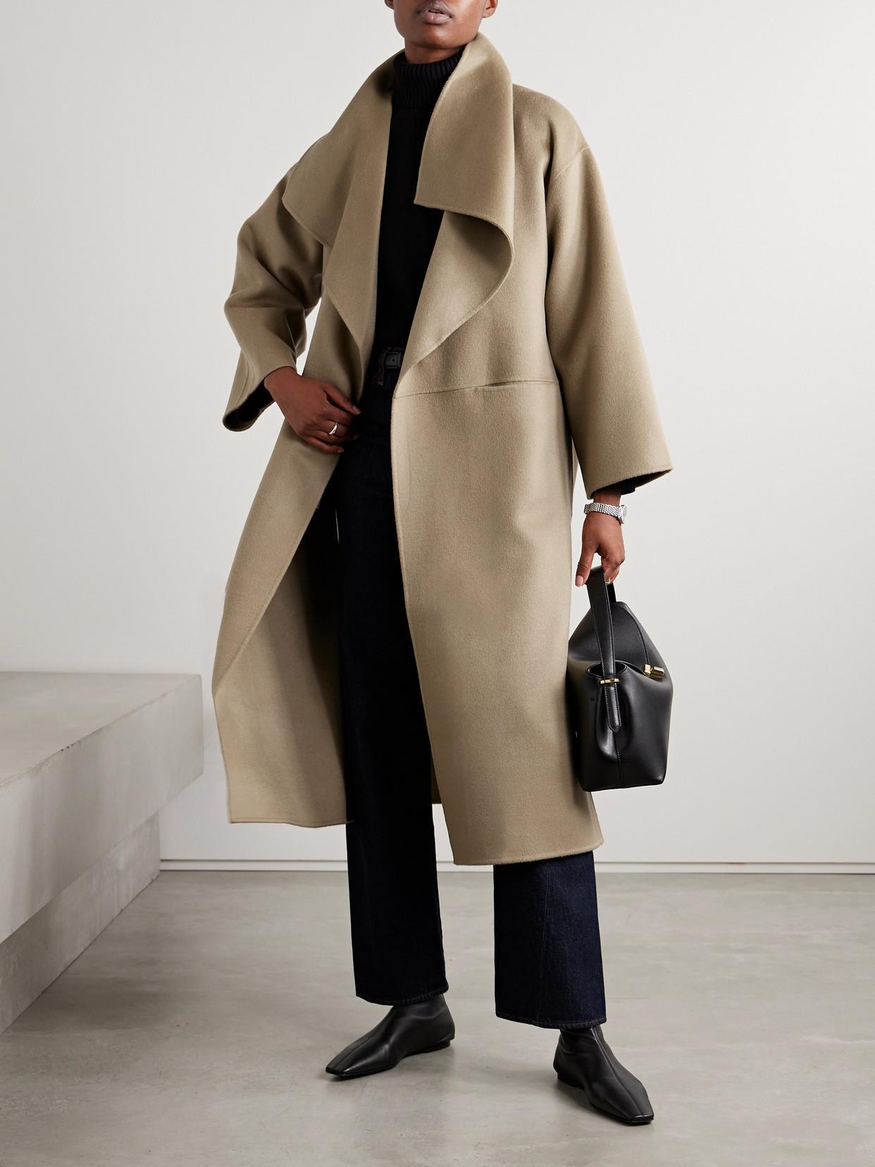 Wool-cashmere Coat In Grey Product Image