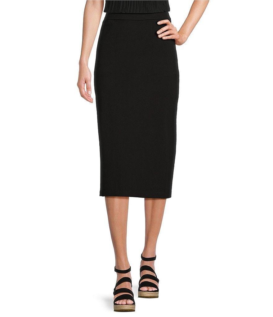 Eileen Fisher Organic Cotton Stretch Jersey Drawstring Pencil Skirt Product Image