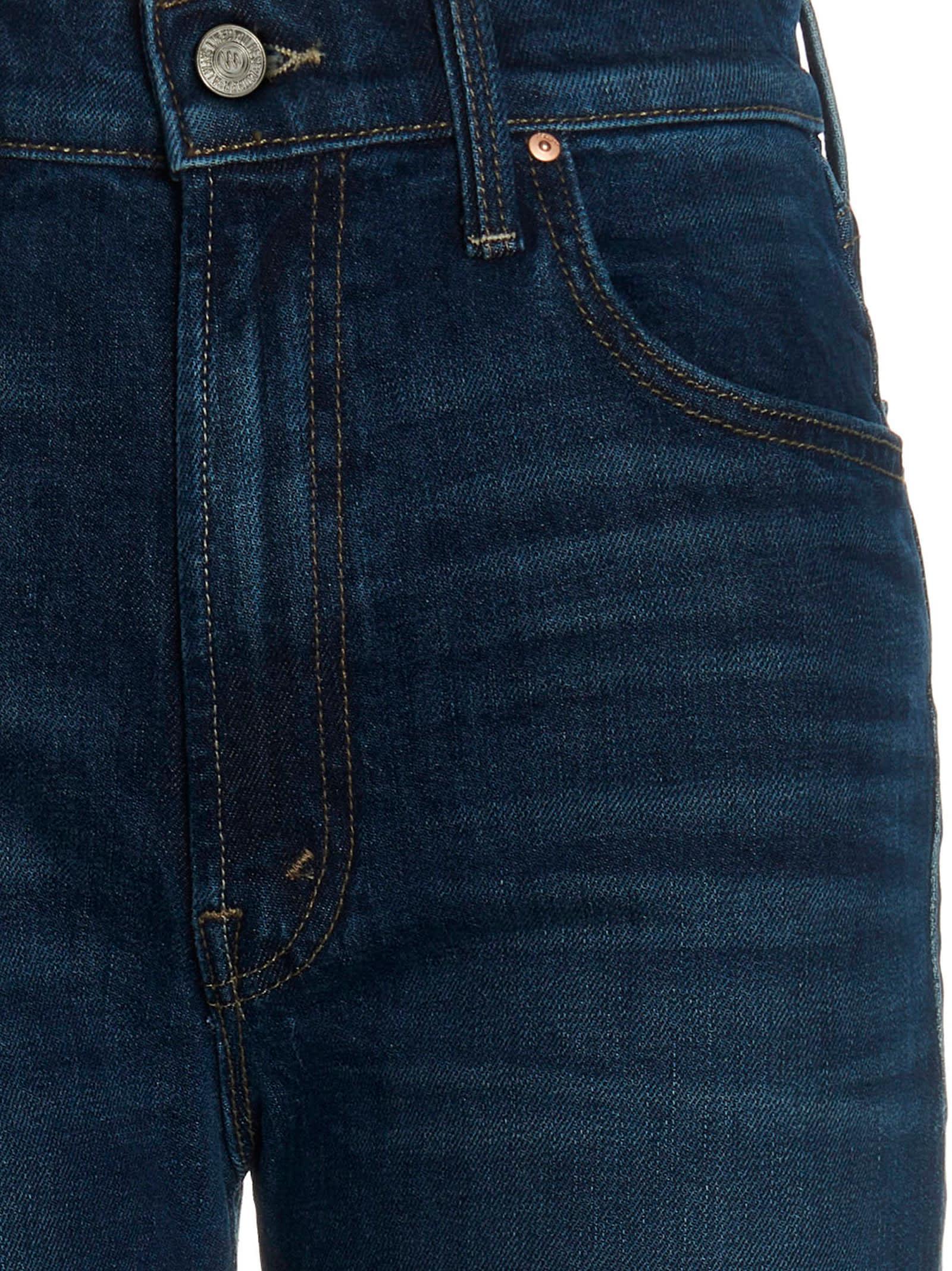 The Rambler Straight-leg Mid-rise Stretch-organic Denim Jeans In Blue Product Image