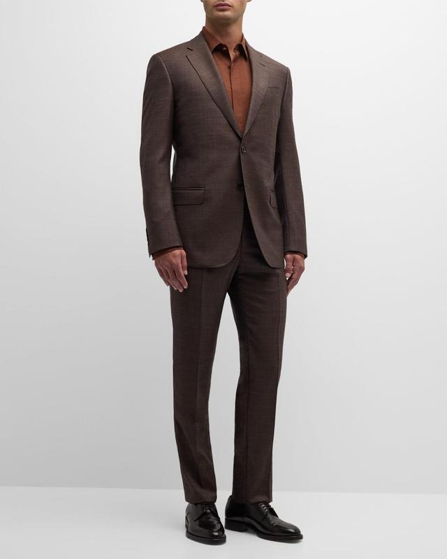 Mens Melange Wool Suit Product Image