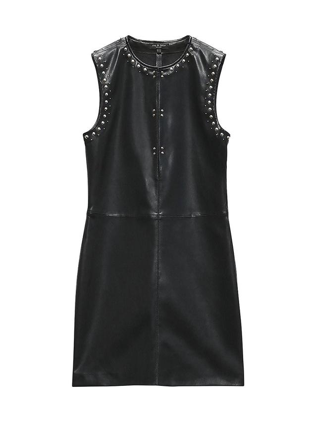 Womens Brigette Faux Leather Minidress Product Image