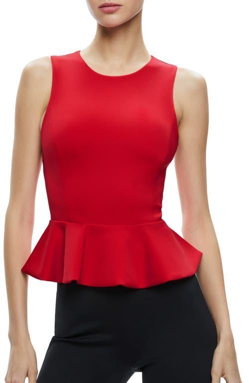 Womens Poppy Peplum Scuba Top Product Image