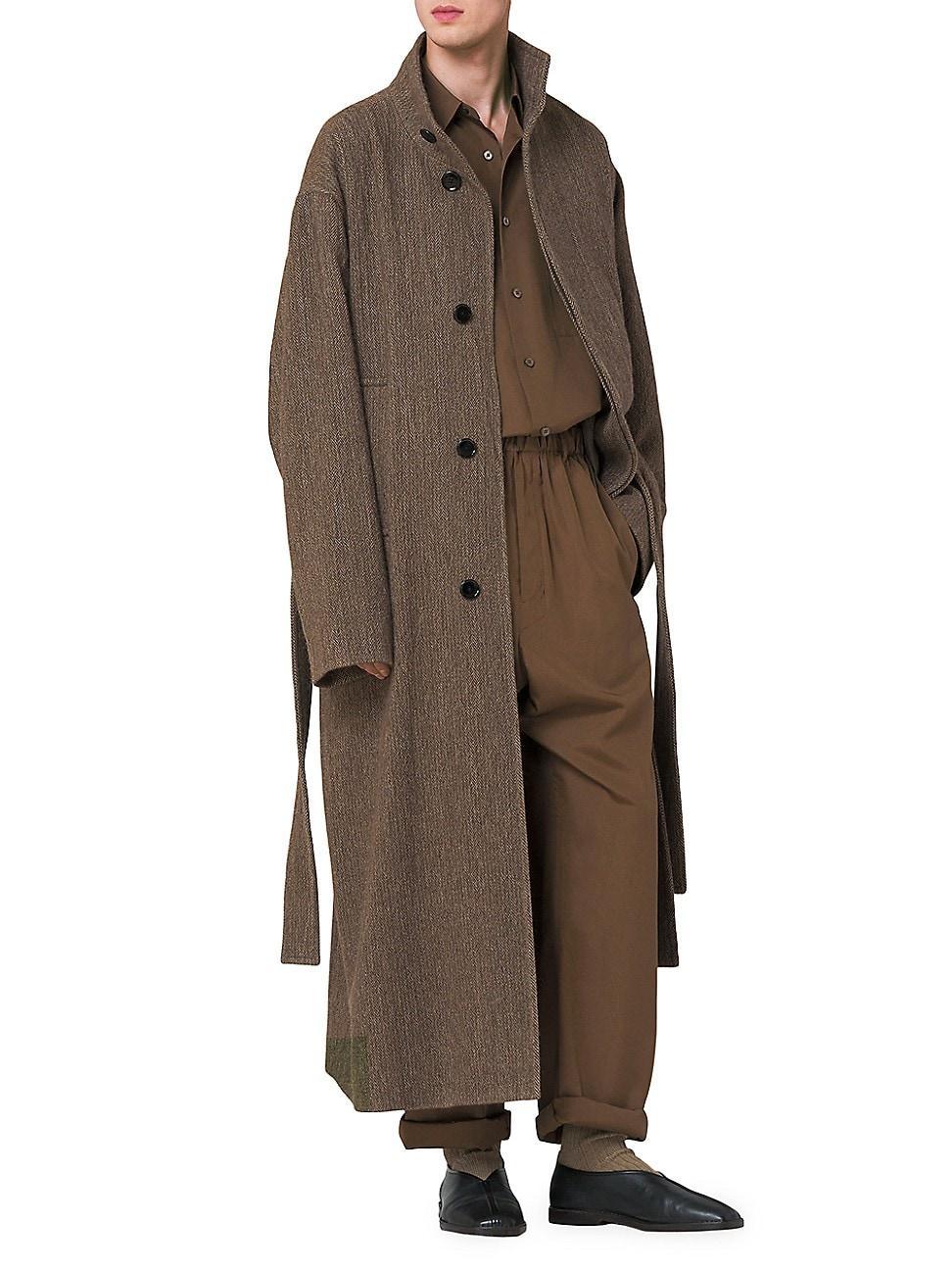 Mens Bathrobe Woven Coat Product Image