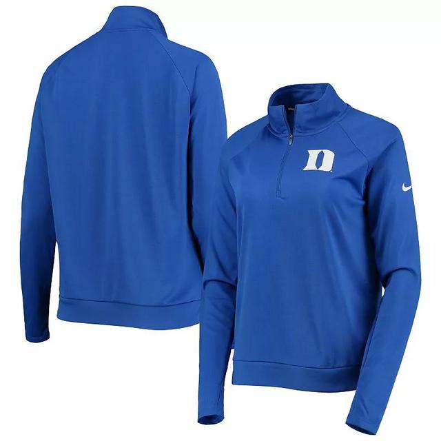 Womens Nike Royal Duke Devils Pacer Raglan Performance Quarter-Zip Jacket Product Image