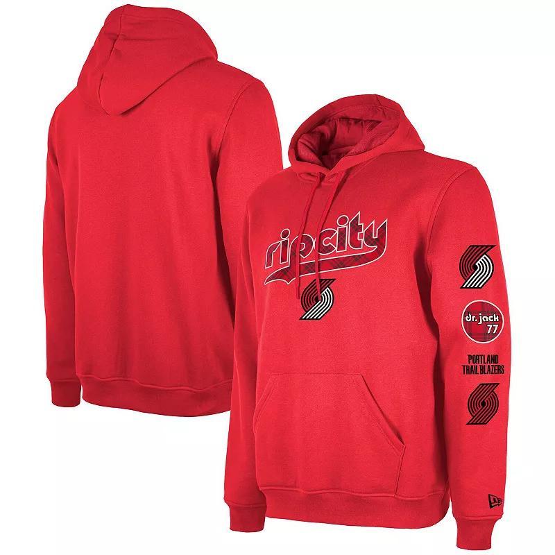 Mens New Era Red Portland Trail Blazers 2023/24 City Edition Pullover Hoodie Product Image