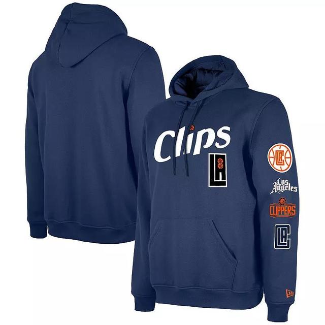 Mens New Era LA Clippers 2023/24 City Edition Big & Tall Pullover Hoodie Blue Product Image